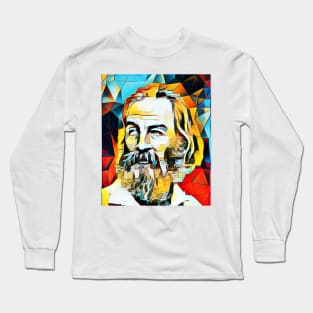 Walt Whitman Abstract Portrait | Walt Whitman Abstract Artwork 15 Long Sleeve T-Shirt